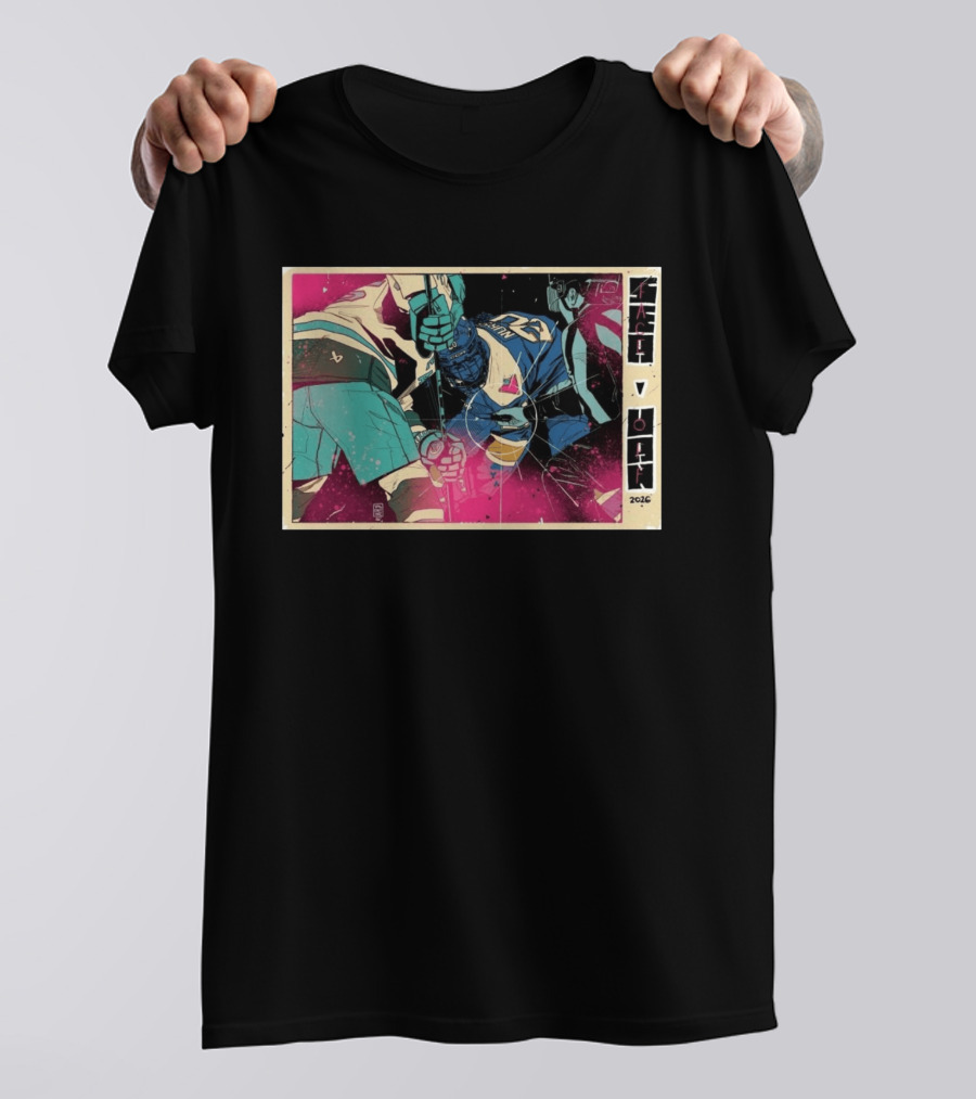 Face Off 2026 Intense Ice Hockey Action T-Shirt