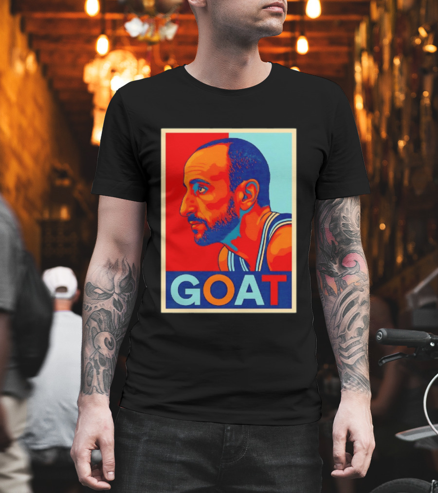 Manu Ginobili GOAT San Antonio Spurs 20 Retro Pop T-Shirt