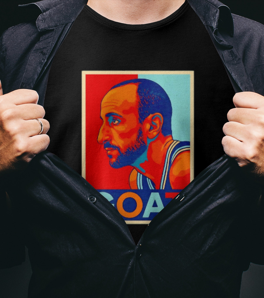 Manu Ginobili GOAT San Antonio Spurs 20 Retro Pop T-Shirt