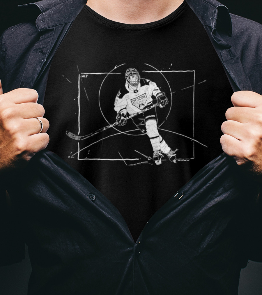 Marie Philip Poulin NO7 Hockey Player Sketch T-Shirt