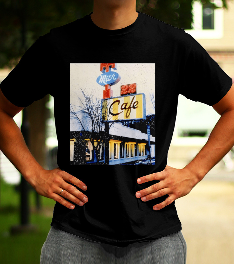 Twin Peaks Mar RR Cafe Sign Iconic Diner Scene T-Shirt