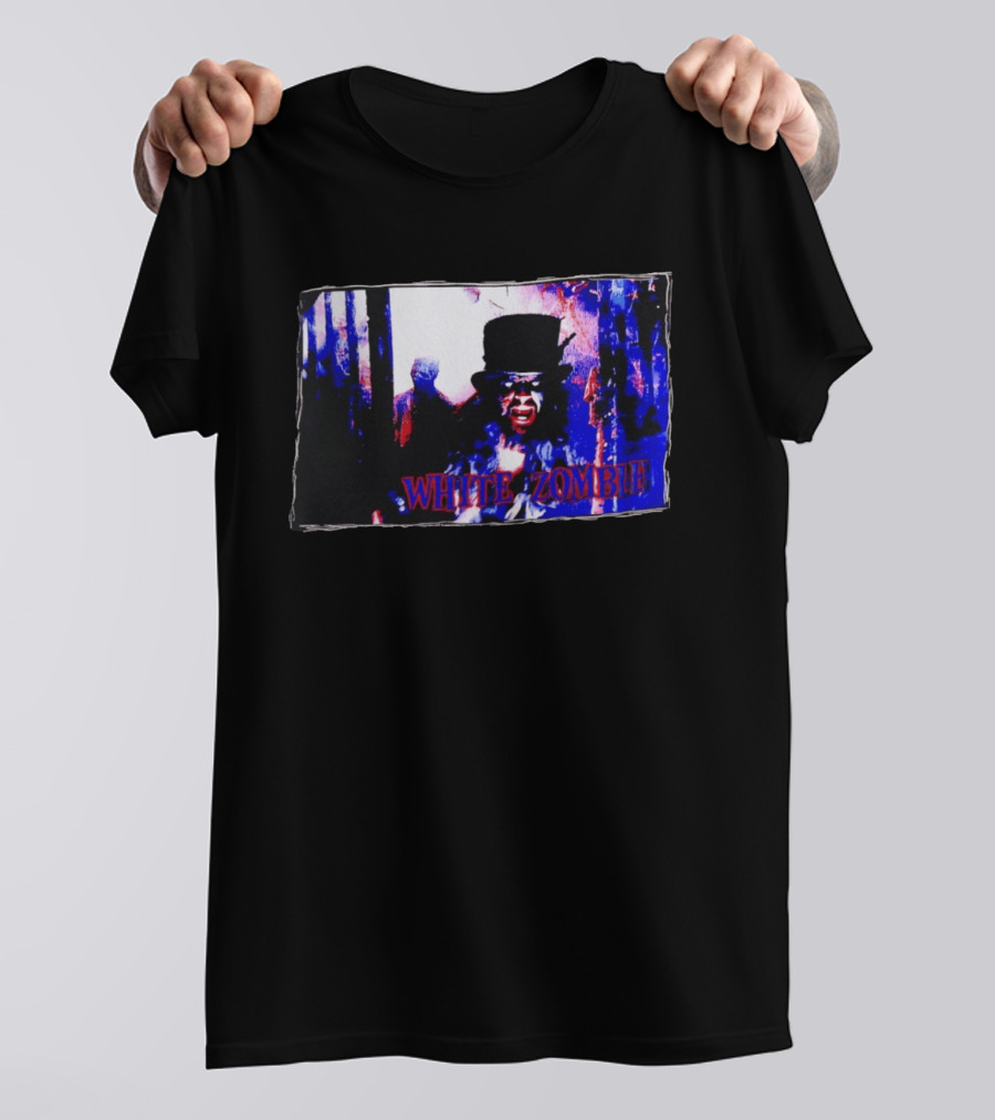 White Zombie Horror Aesthetic Band Cover T-Shirt