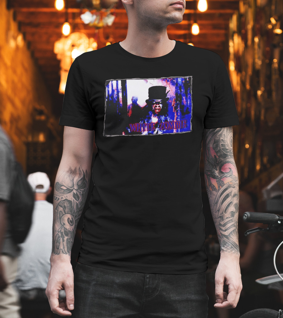 White Zombie Horror Aesthetic Band Cover T-Shirt