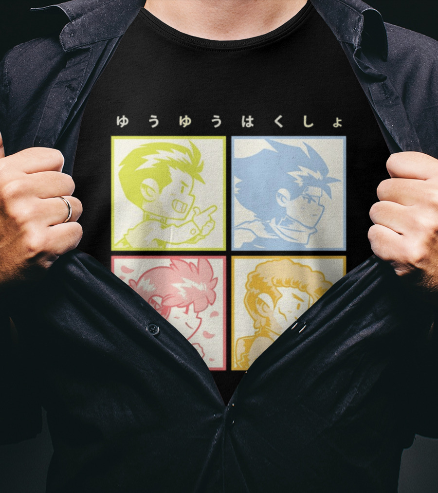 YuYu Hakusho Characters Yusuke Urameshi Hiei Kurama Kazuma Kuwabara T-Shirt