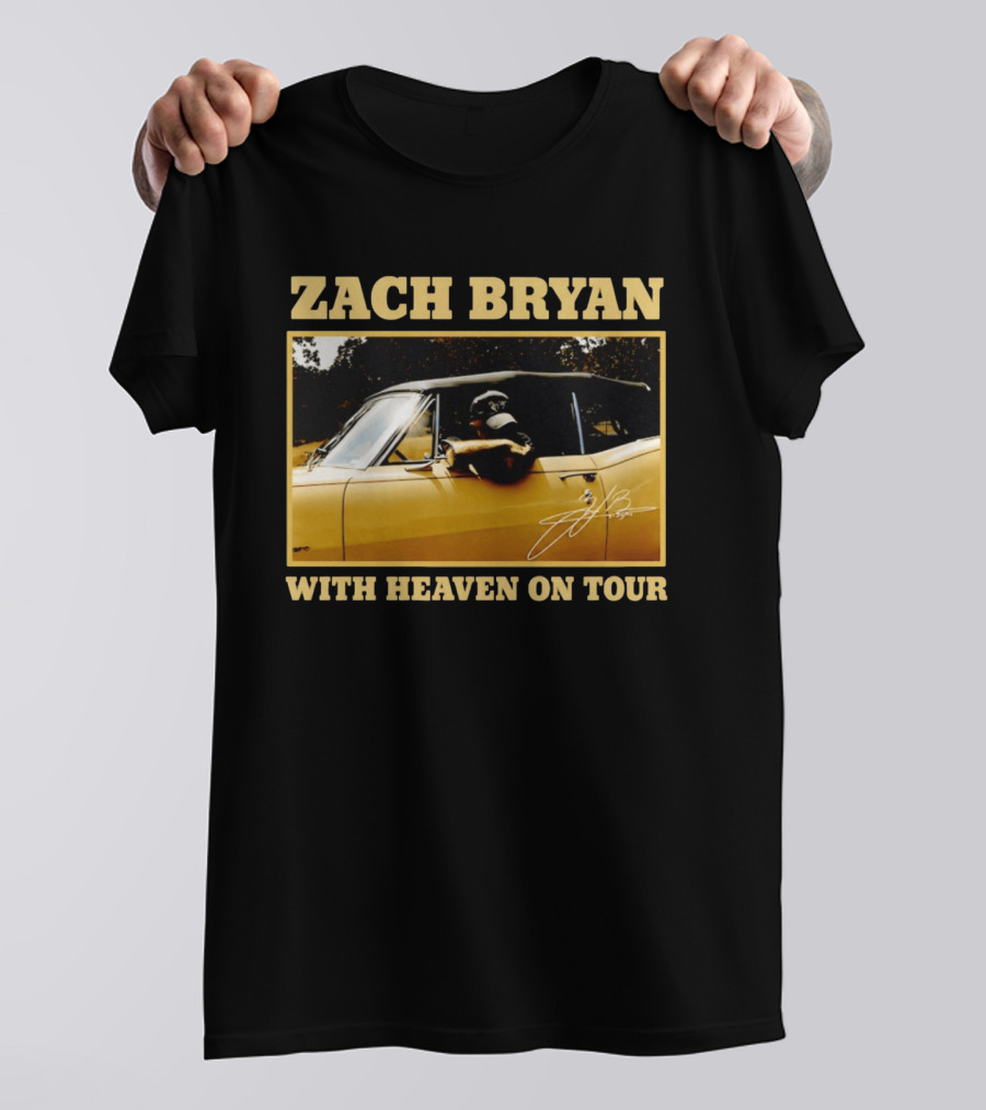 Zach Bryan With Heaven On Tour 2026 Signature Convertible T-Shirt