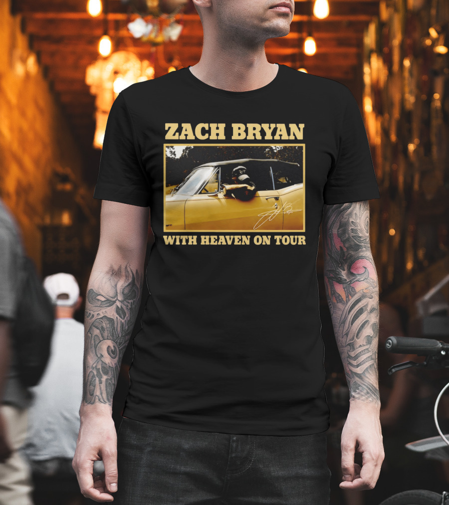 Zach Bryan With Heaven On Tour 2026 Signature Convertible T-Shirt