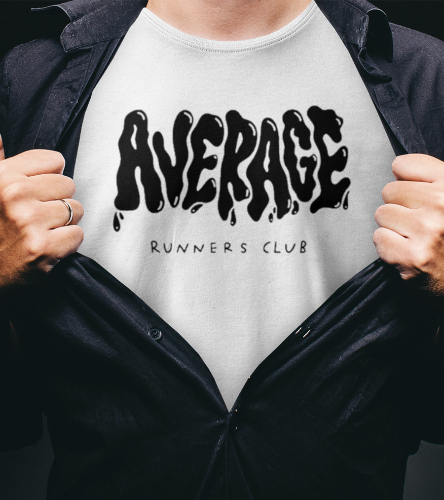 AVERAGE Runners Club Black Drip T-Shirt