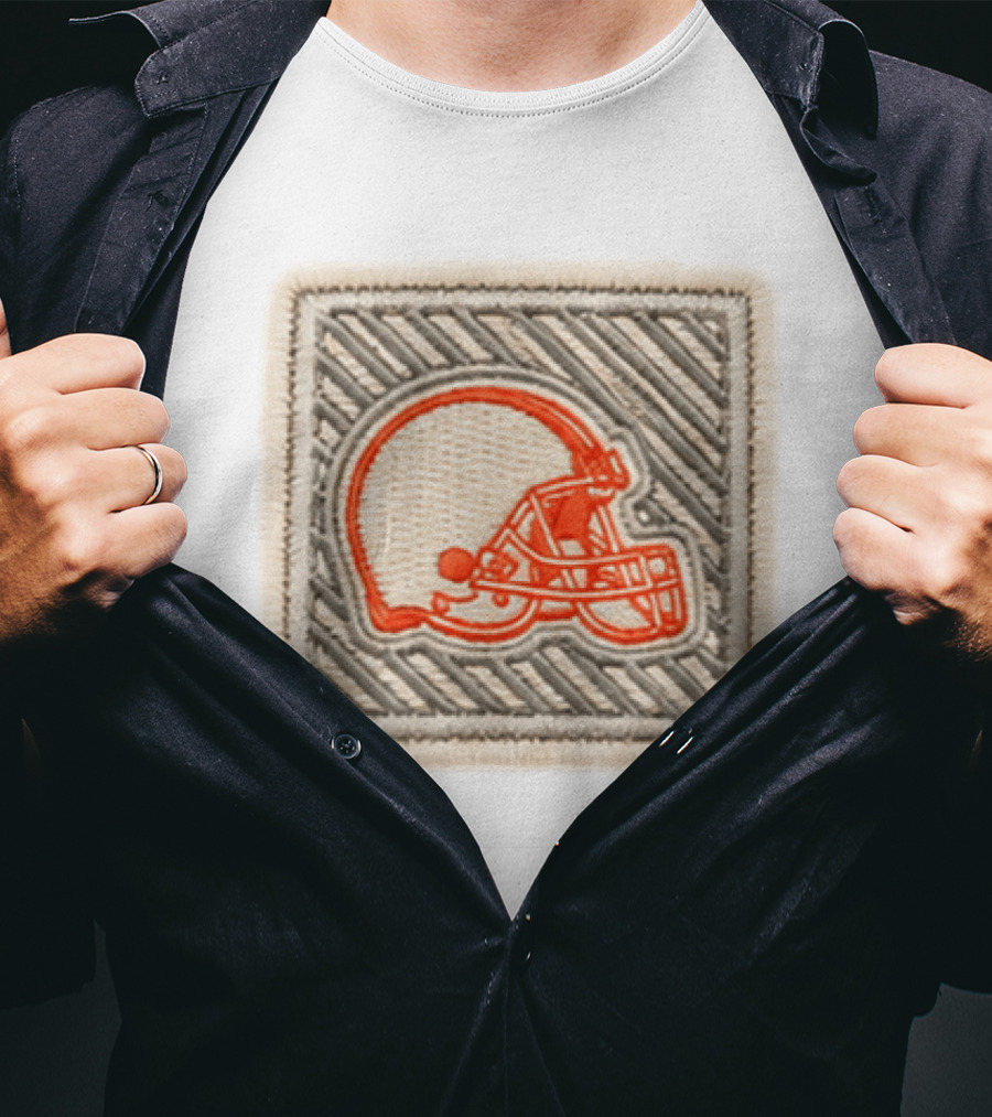 Browns 2026 Training Camp Helmet Patch Retro Style Embroidery T-Shirt