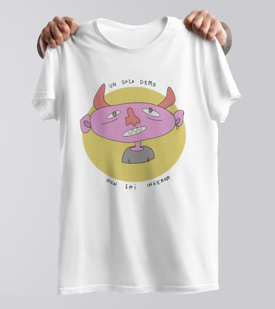 Un Solo Demo Non Fai Inferno Cartoon Character With Horns T-Shirt