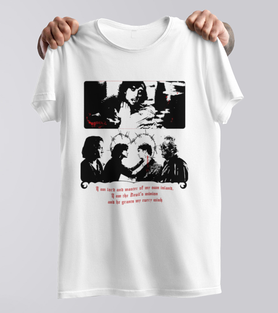Devil's Minion Gothic Cult Barbed Wire I Am Love And Master Of My Own Nature T-Shirt