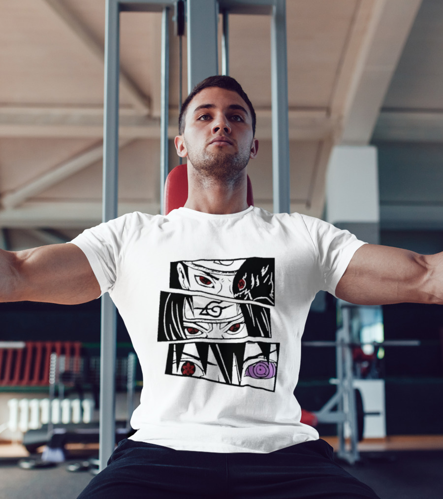Uchiha Itachi Sasuke Sharingan Rinnegan Eyes Anime Trends 2026 T-Shirt