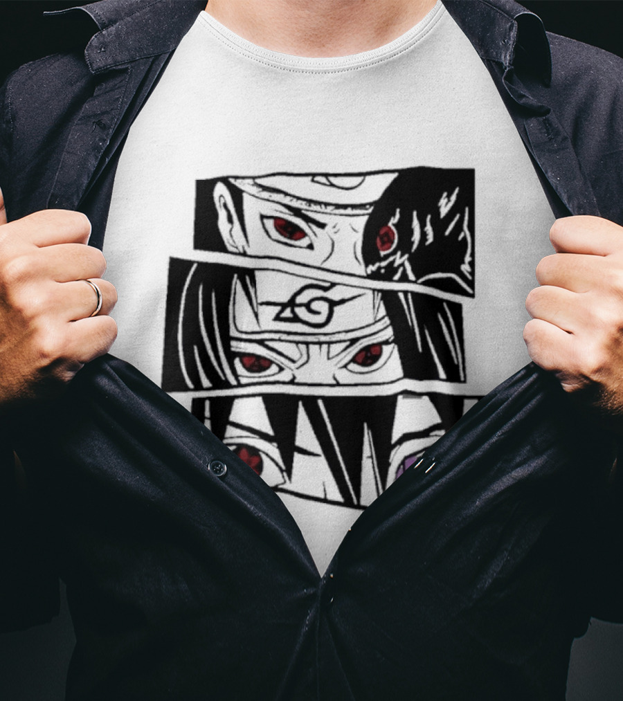 Uchiha Itachi Sasuke Sharingan Rinnegan Eyes Anime Trends 2026 T-Shirt