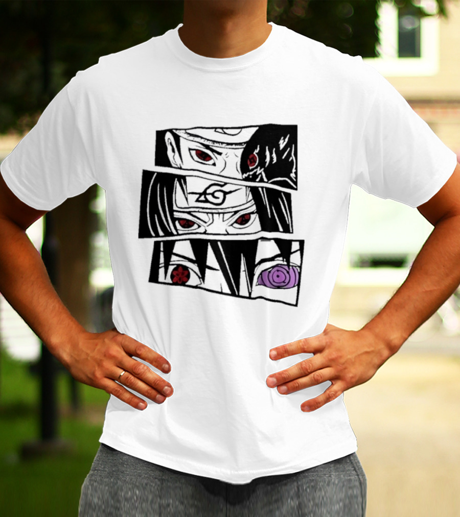 Uchiha Itachi Sasuke Sharingan Rinnegan Eyes Anime Trends 2026 T-Shirt