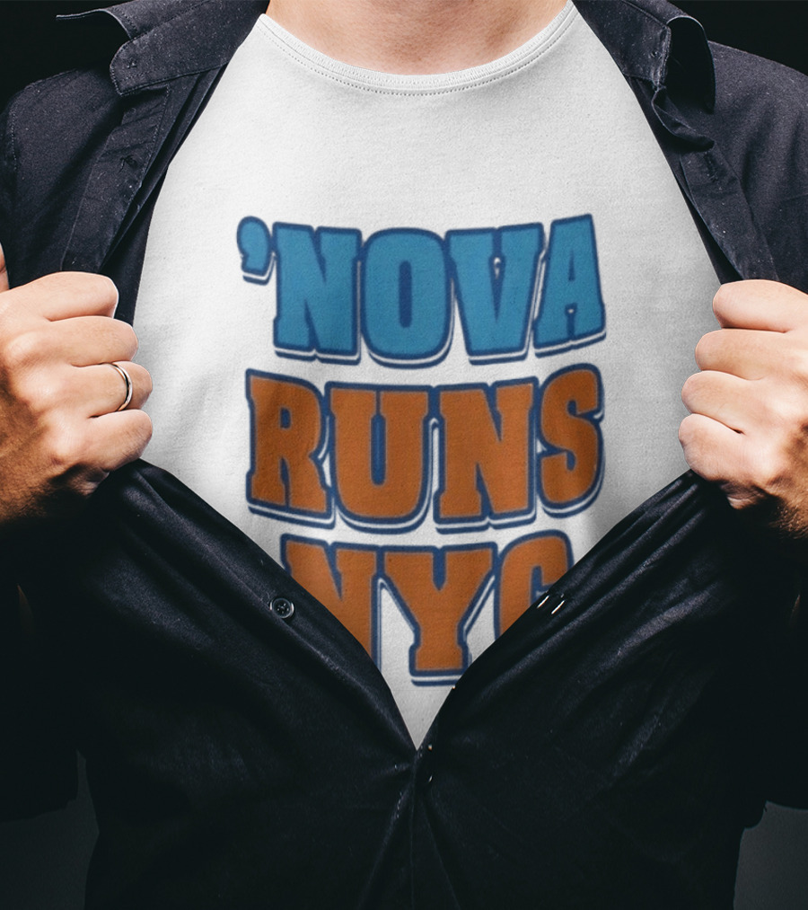 Nova Runs NYC Villanova Basketball Knicks Navy T-Shirt