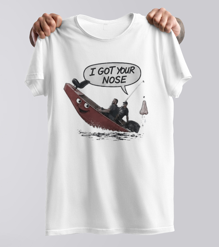 Fishing I Got Your Nose Happy Boat And Fishing Rod Fun T-Shirt