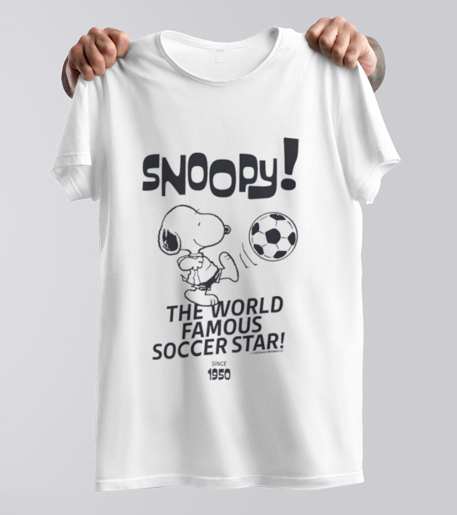 Snoopy World Famous Soccer Star Peanuts Ringer T-Shirt