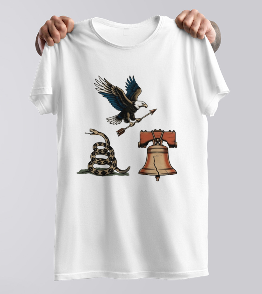 Guardians Of Freedom Eagle Snake Liberty Bell Arrow T-Shirt