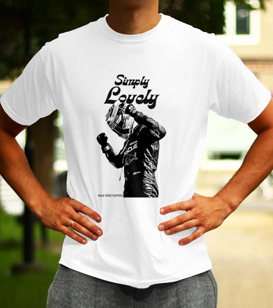 Simply Lovely Max Verstappen Racing Celebration Pose T-Shirt
