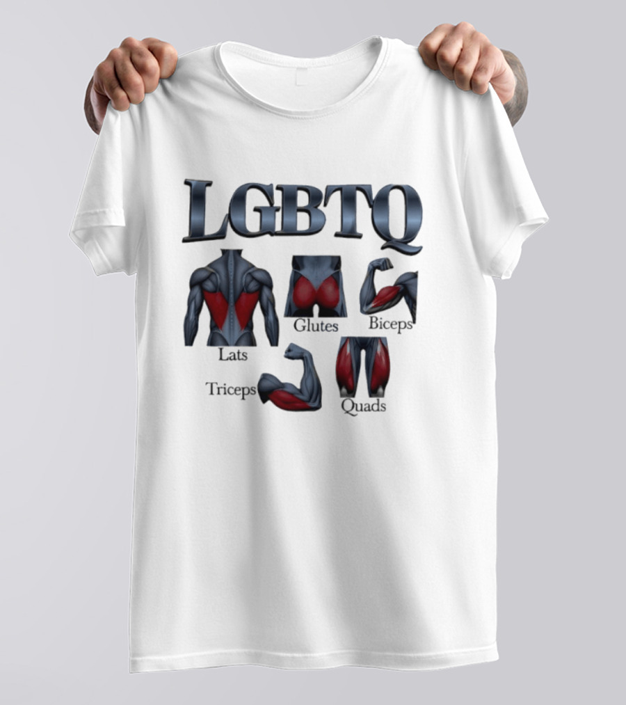 LGBTQ Lats Glutes Biceps Triceps Quads Fitness Pride T-Shirt