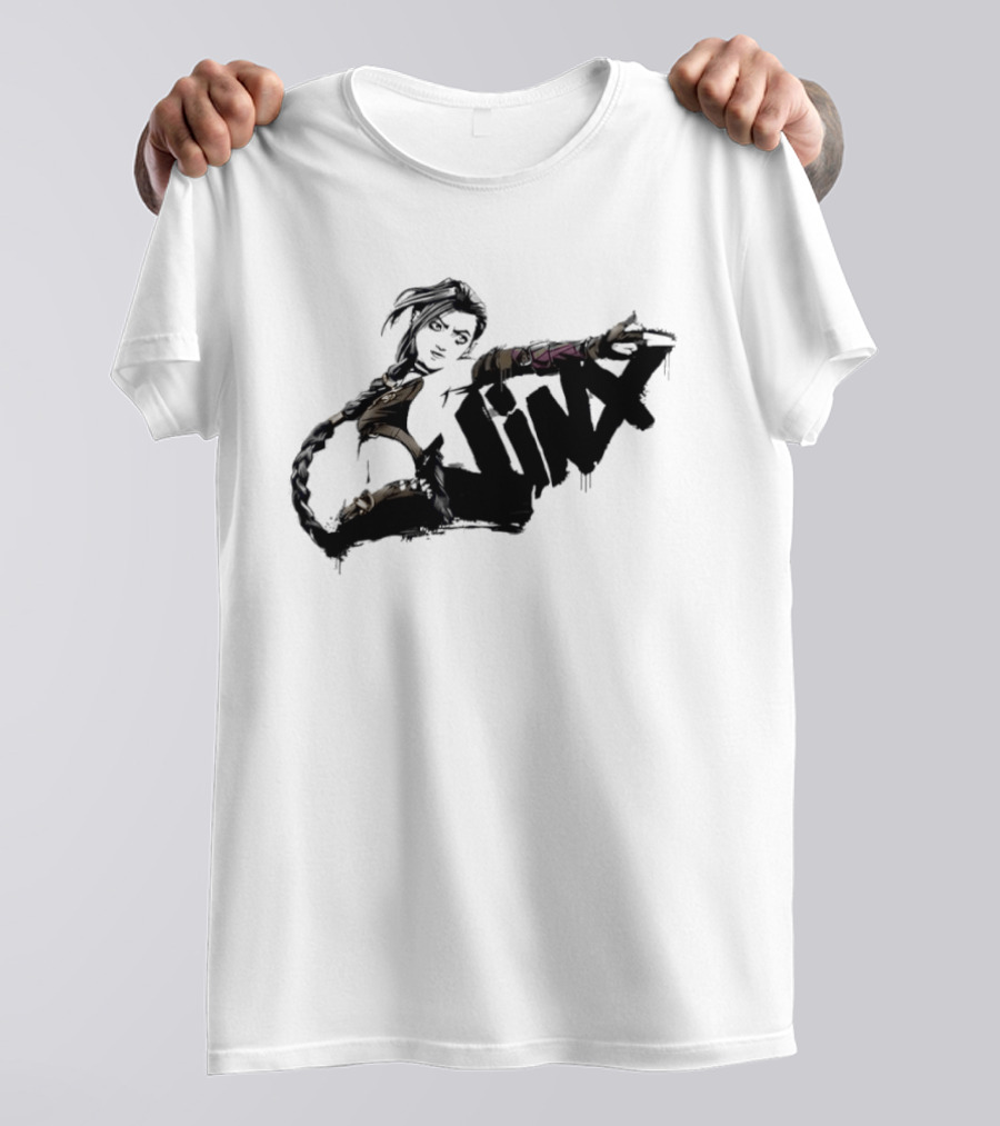 Arcane Jinx League Of Legends Season 2 Graffiti Spray Paint T-Shirt
