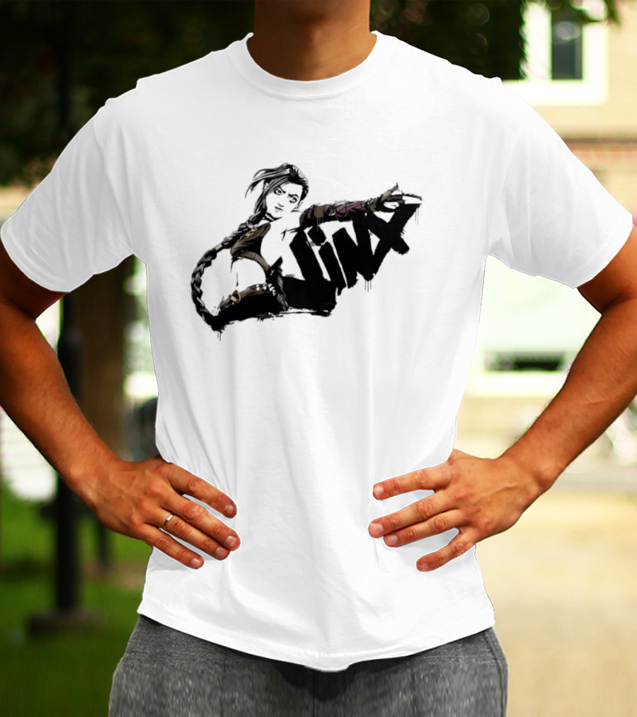 Arcane Jinx League Of Legends Season 2 Graffiti Spray Paint T-Shirt