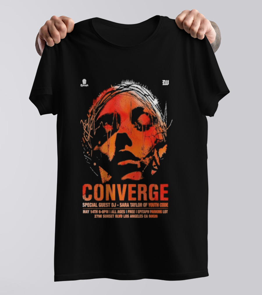 Converge Special Guest DJ Baba Tuesday Wonderland May 14 Los Angeles CA 2026 T-Shirt