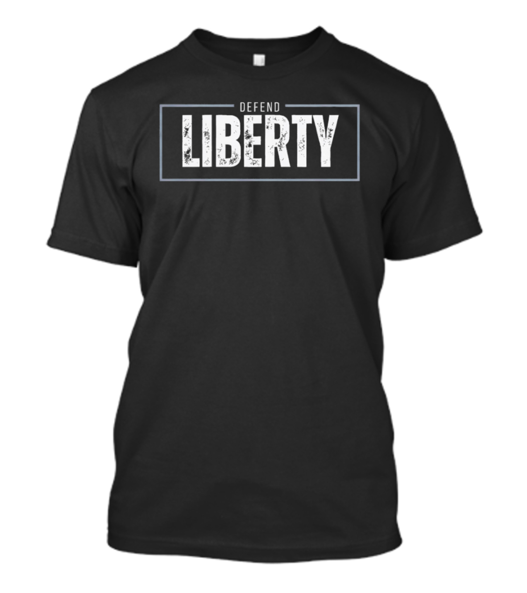 Defend Liberty Bold Text Composition T-Shirt