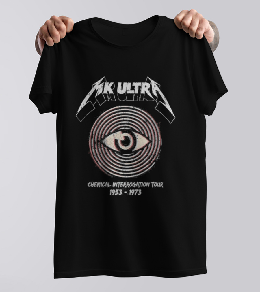 MK Ultra Chemical Interrogation Tour 1953 1973 Eye And Spiral T-Shirt