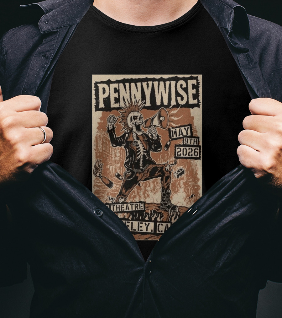 Pennywise UC Theatre Berkeley May 9 2026 Event T-Shirt
