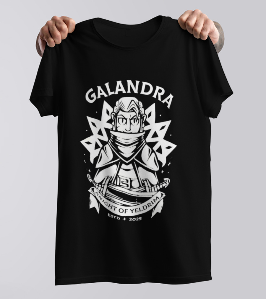 Galandra Knight Of Yeldrim Estd 2025 Fantasy Warrior T-Shirt