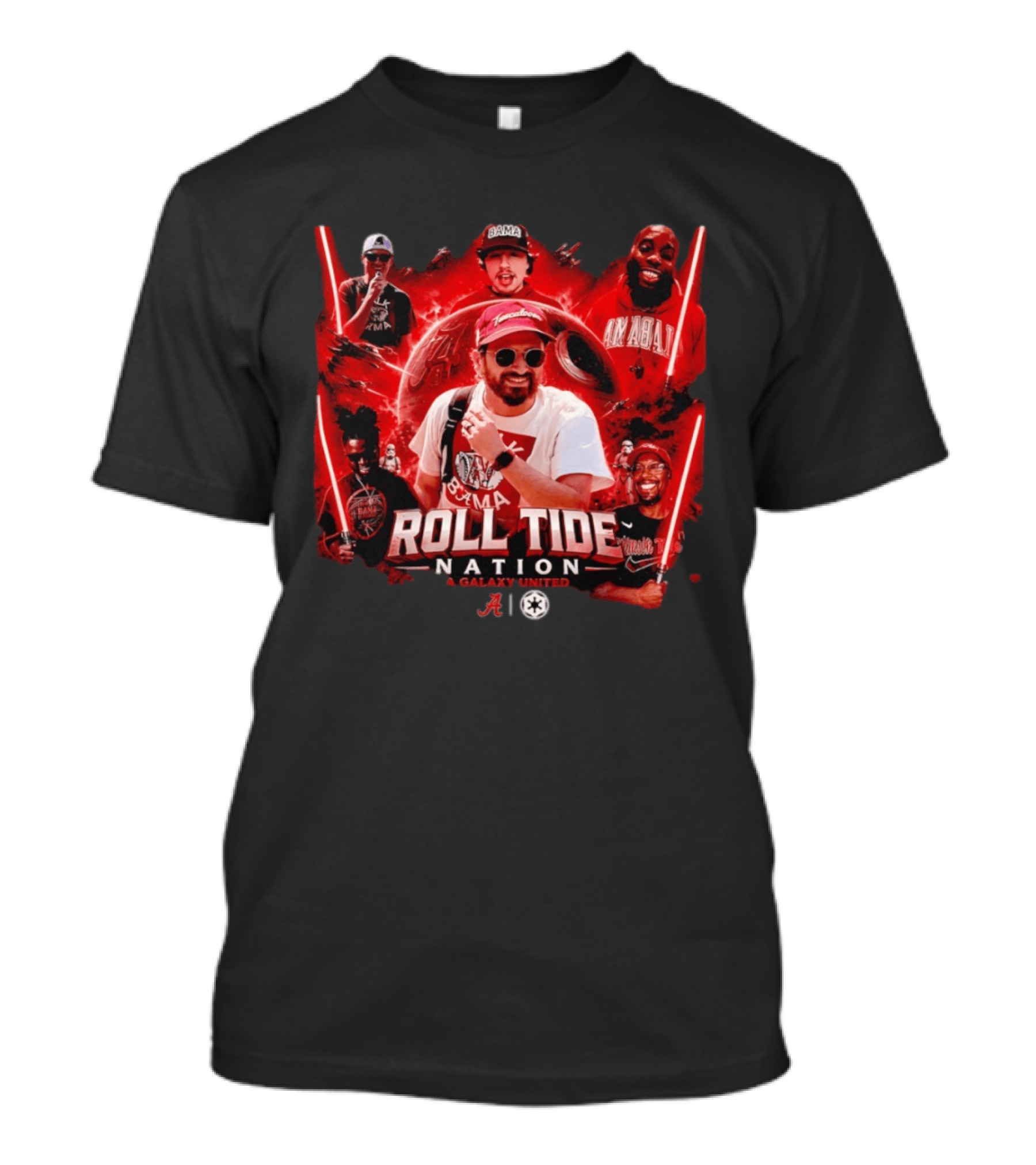 Roll Tide Nation Galaxy United Alabama Crimson Tide Bama Fandom T-Shirt