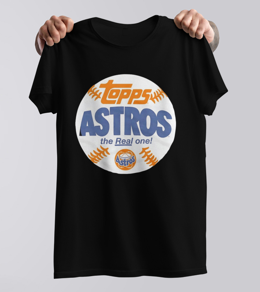 Topps Astros The Real One Baseball Shape T-Shirt