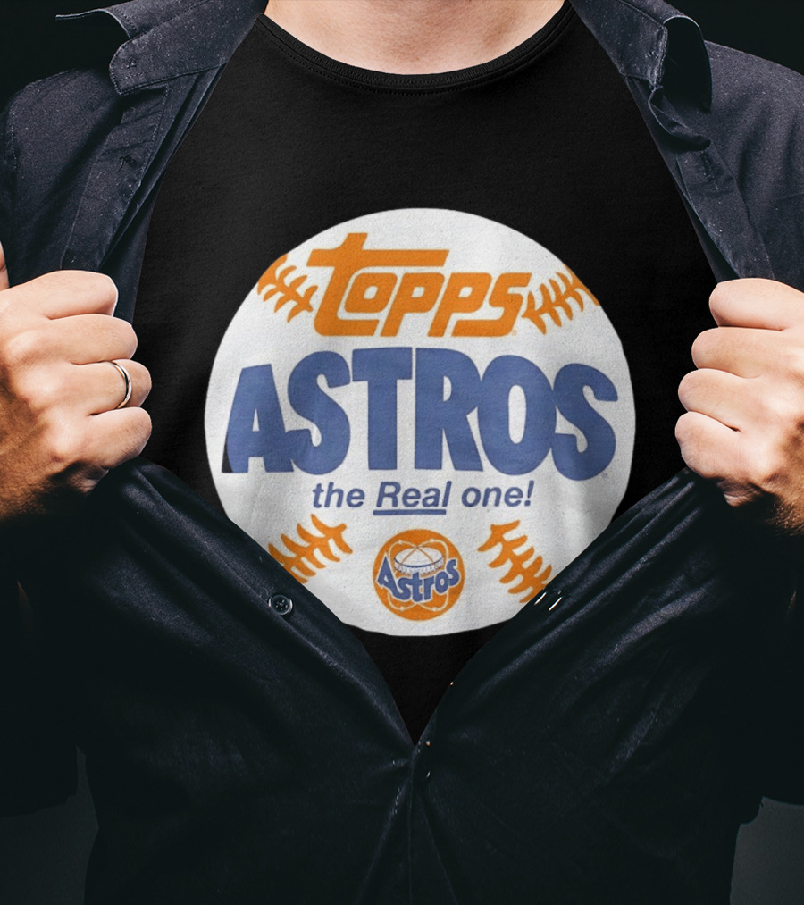 Topps Astros The Real One Baseball Shape T-Shirt