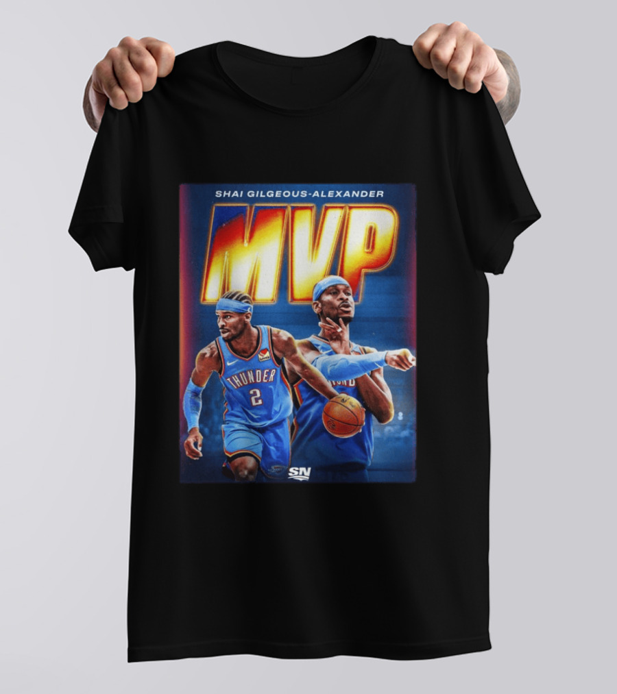 Shai Gilgeous Alexander Thunder MVP Basketball Star T-Shirt