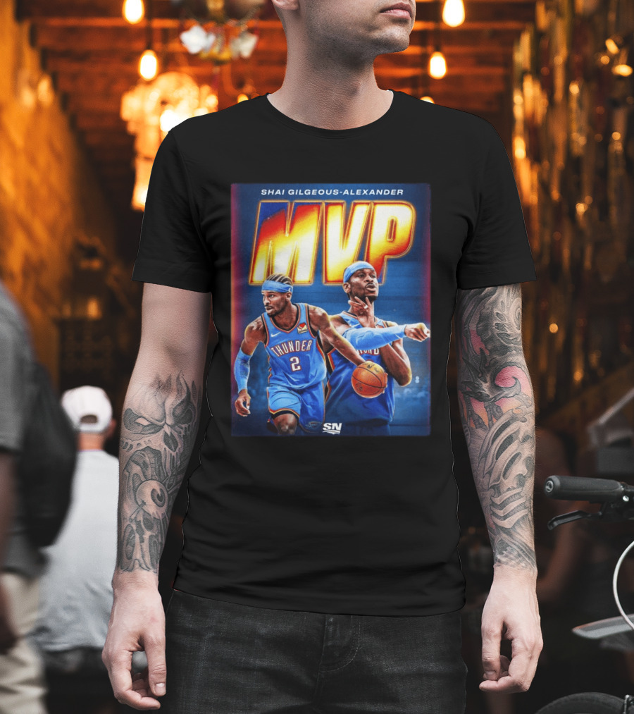 Shai Gilgeous Alexander Thunder MVP Basketball Star T-Shirt