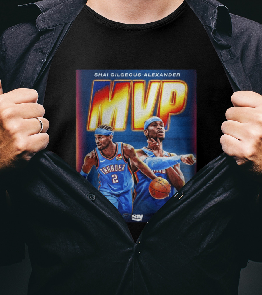 Shai Gilgeous Alexander Thunder MVP Basketball Star T-Shirt