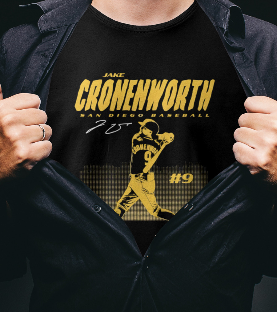 Jake Cronenworth San Diego Baseball 25 Signature Swing #9 T-Shirt