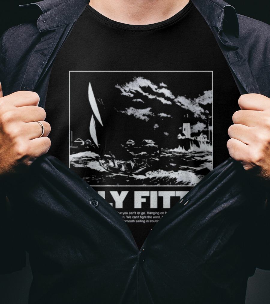 Lily Fitts Troubled Water Sailing And Lighthouse T-Shirt