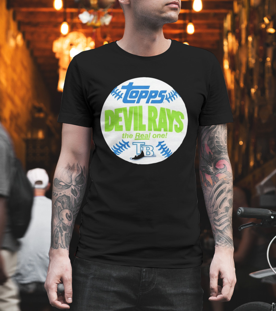 Tampa Bay Devil Rays Topps The Real One TB Vintage Baseball T-Shirt