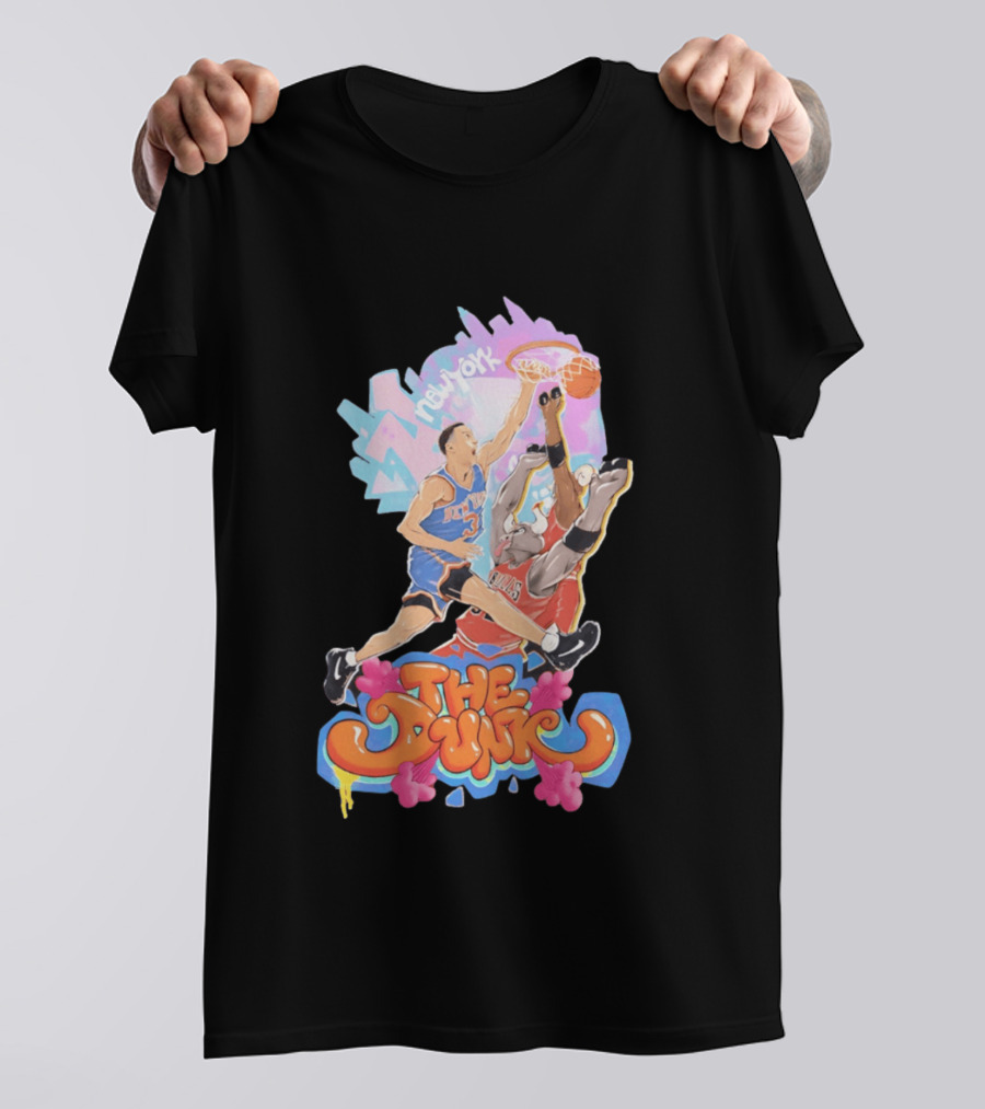 The Dunk New York Knicks Basketball Action Graffiti T-Shirt