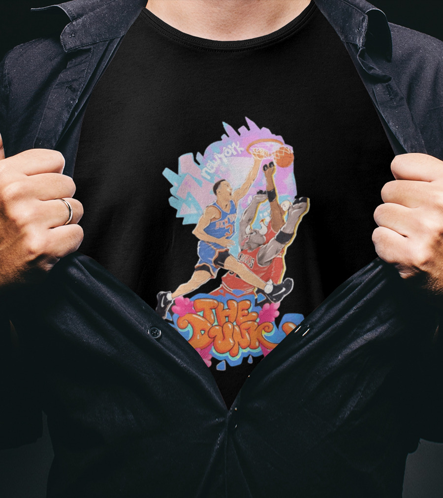 The Dunk New York Knicks Basketball Action Graffiti T-Shirt