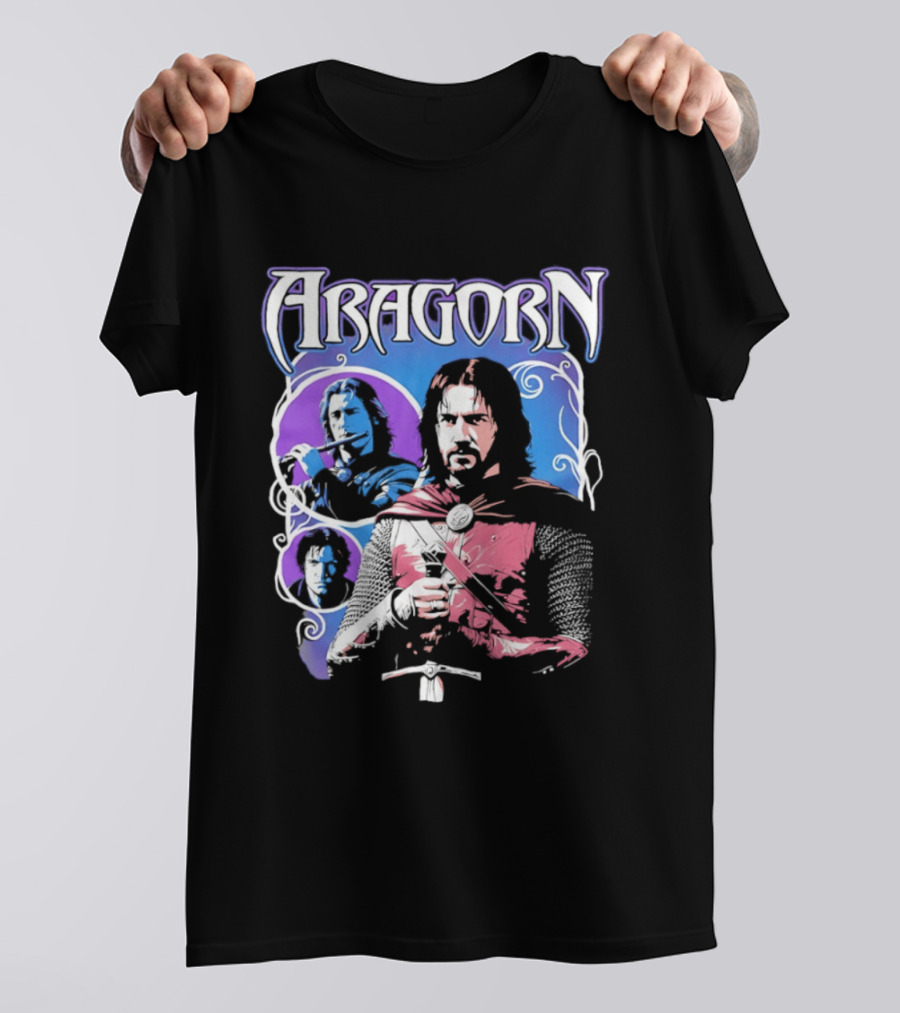 Aragorn The Lord Of The Rings Vintage Heroic Fantasy T-Shirt