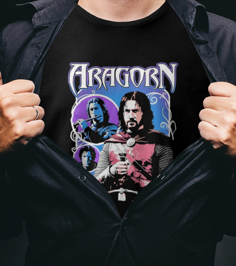 Aragorn The Lord Of The Rings Vintage Heroic Fantasy T-Shirt