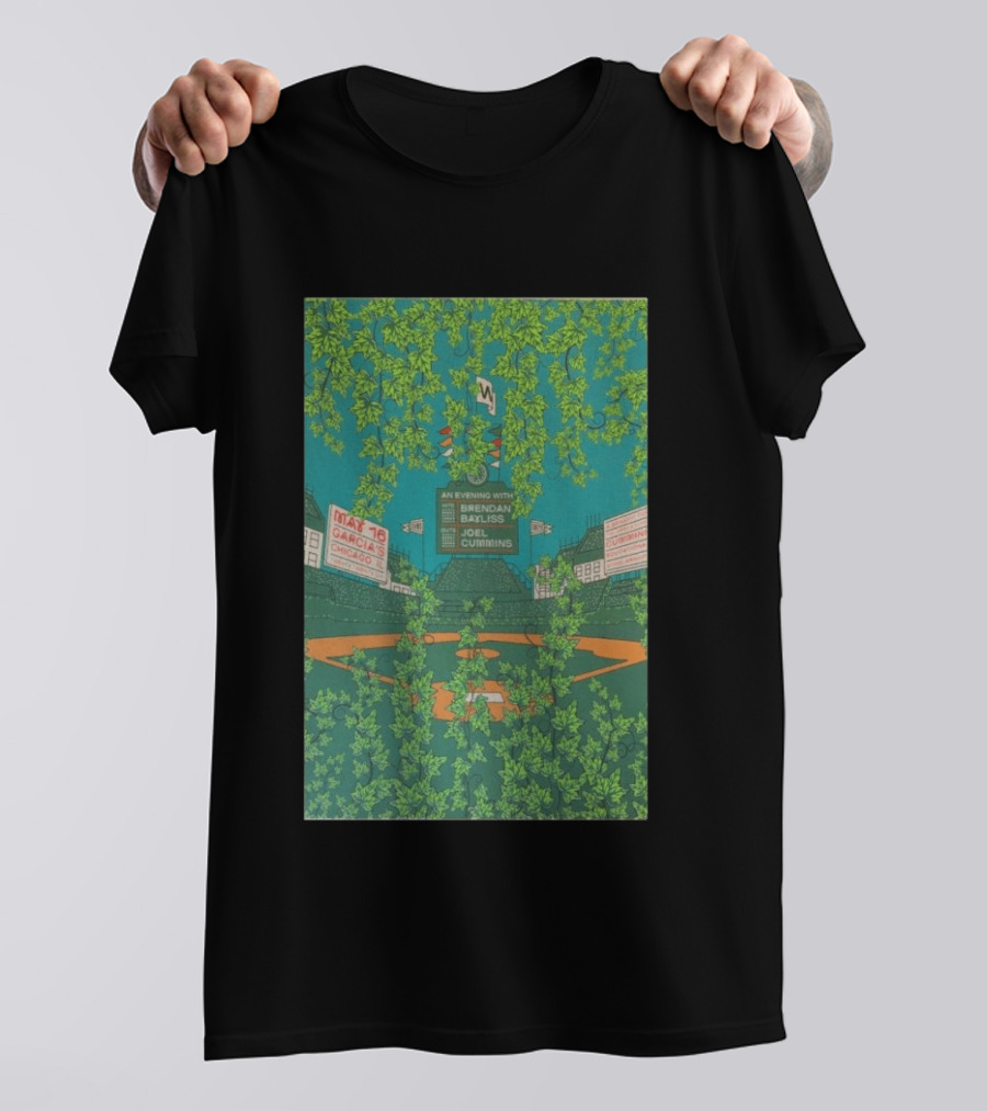 Umphrey's McGee An Evening With Brendan Bayliss Joel Cummins Garcia's Chicago IL May 16 Baseball Field T-Shirt
