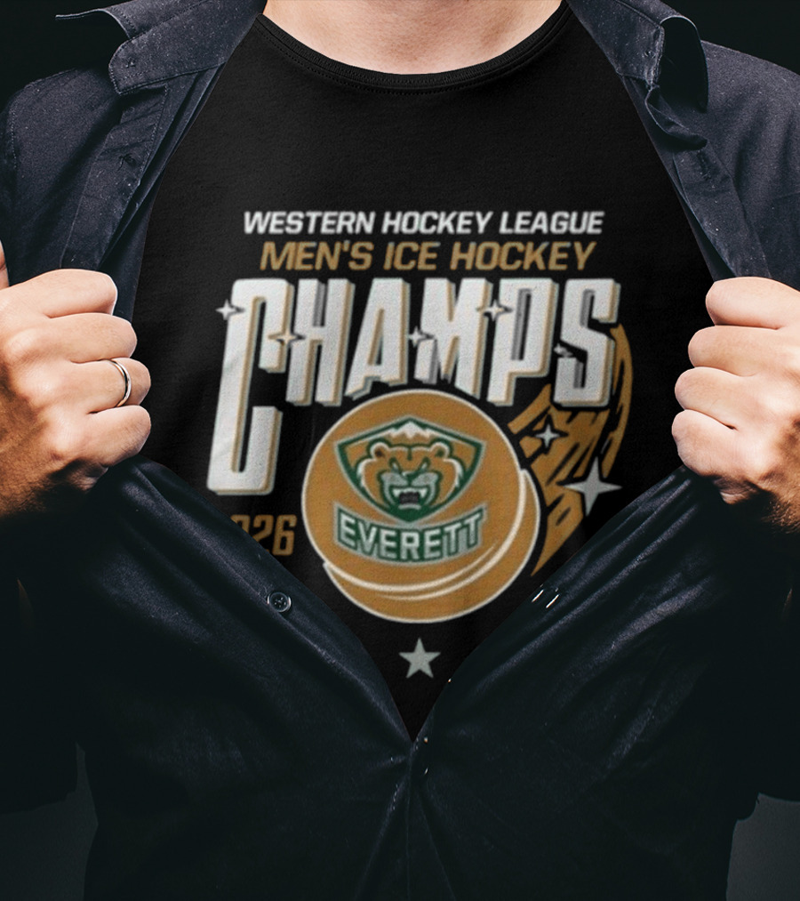 Western Hockey League Men's Ice Hockey Champs 2026 Everett T-Shirt
