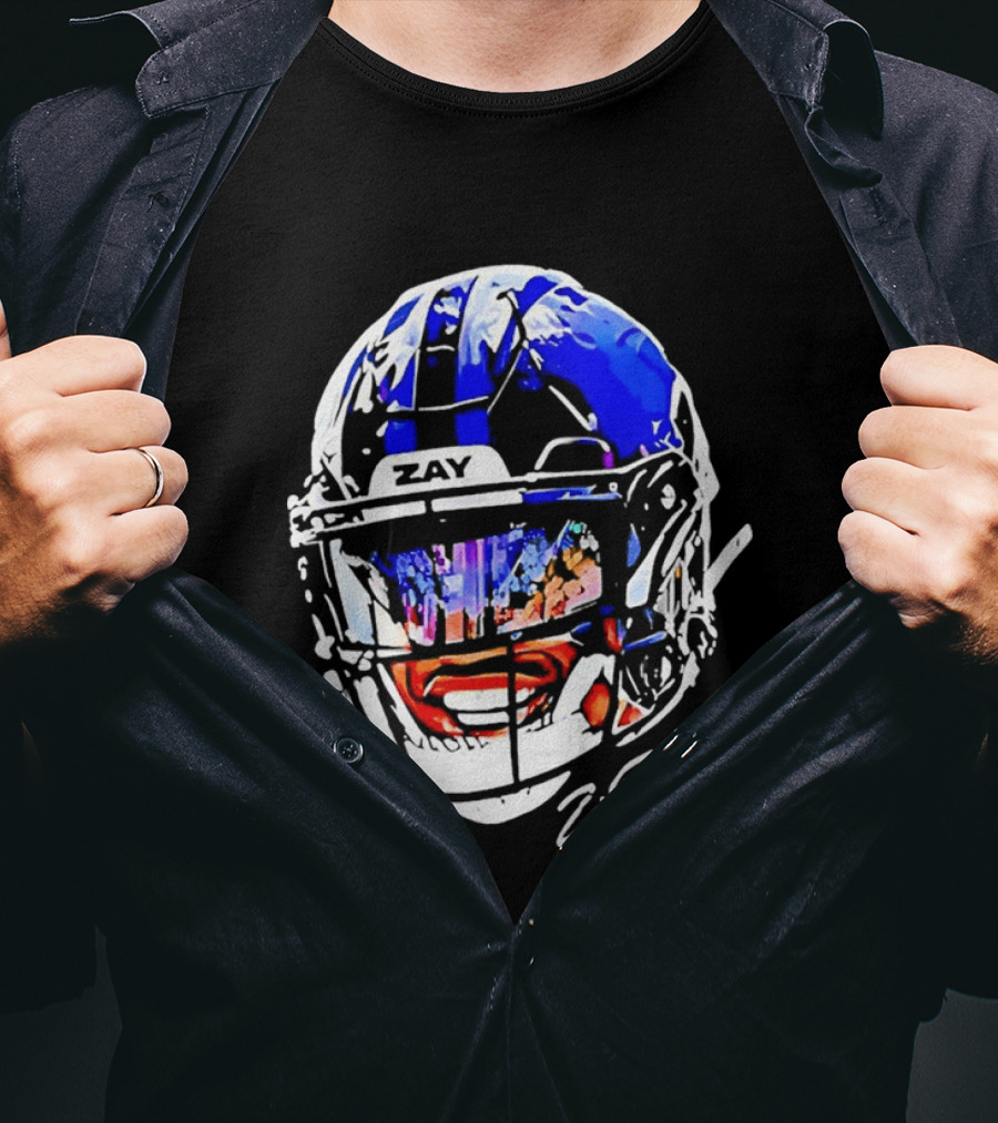 Zay Flowers Baltimore Ravens Big Face Helmet T-Shirt