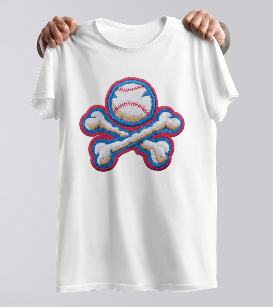 2026 El Paso Chihuahuas Baseball Crossbones Big League Chew Hat T-Shirt