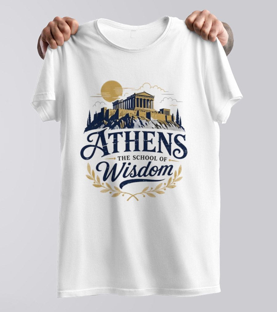 Athens Wisdom Academy Parthenon Symbolism T-Shirt