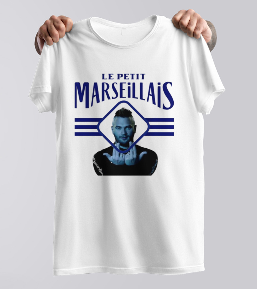 Le Petit Marseillais Blue Logo With Man In Diamond Frame T-Shirt