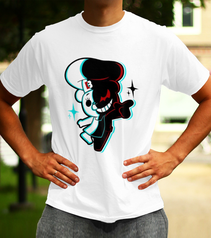 Danganronpa Monokuma Funkin B Symbol Neon T-Shirt